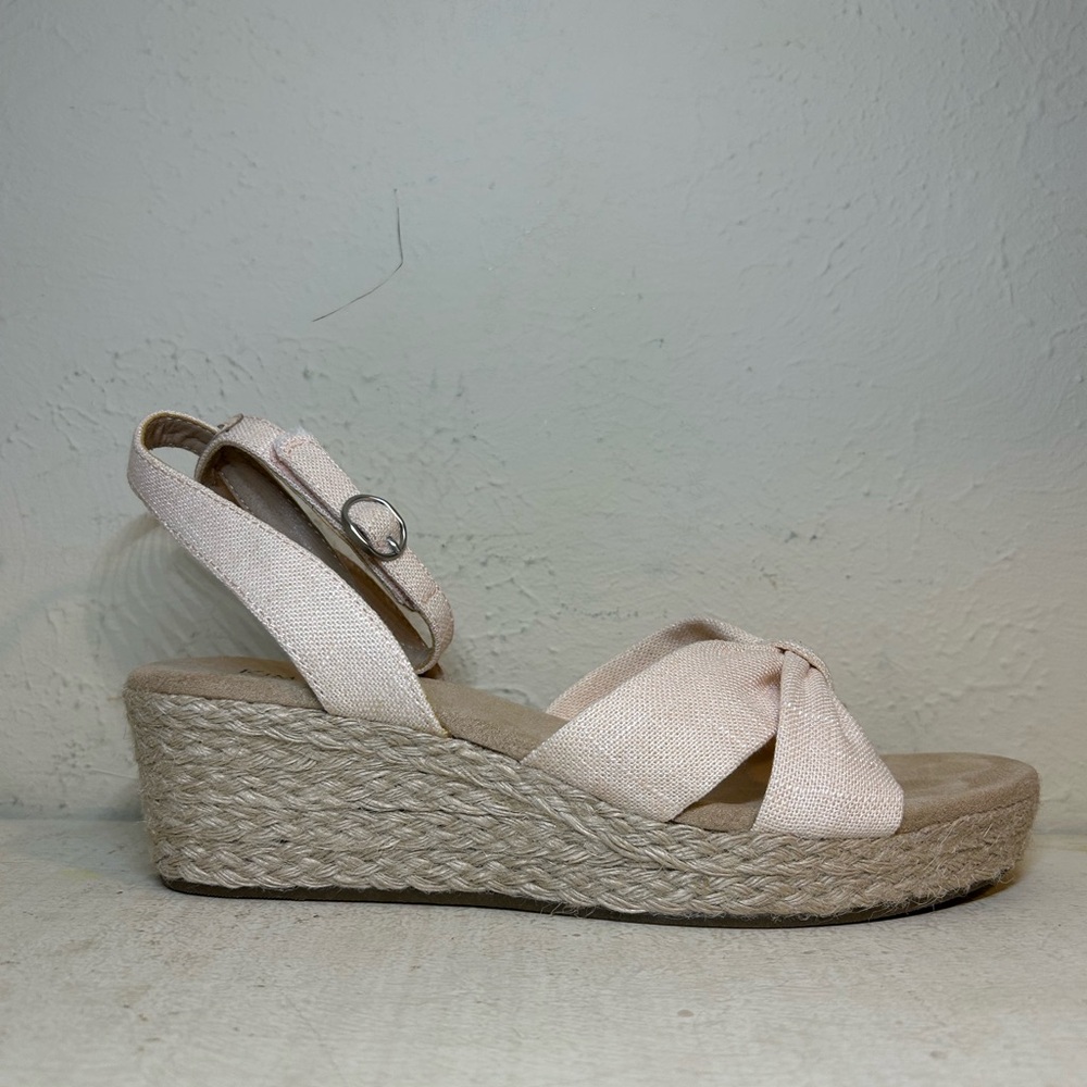 Kim Rogers Light Pink Wedge Sandals